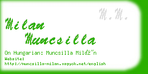 milan muncsilla business card